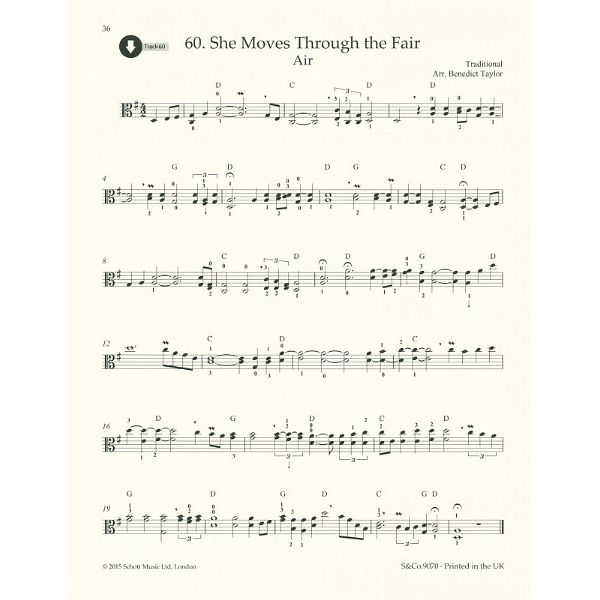 Schott Irish Folk Tunes For Viola
