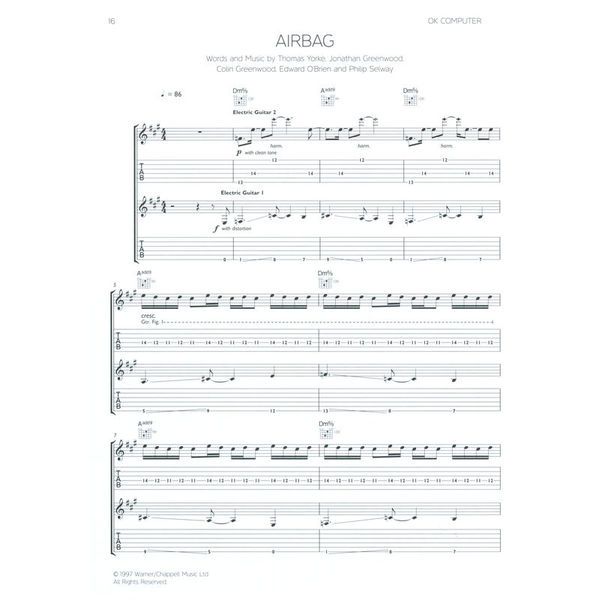 Faber Music Radiohead Guitar Songbook