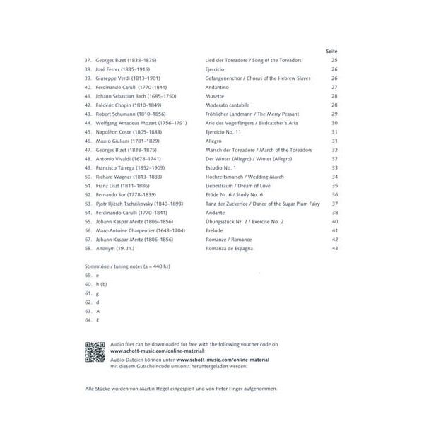 Schott Klassik für Kinder Gitarre