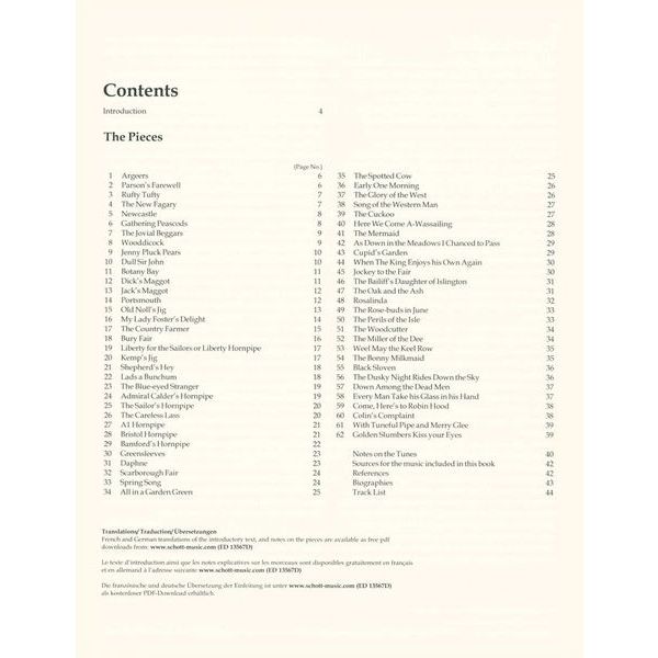 Schott English Folk Tunes Recorder