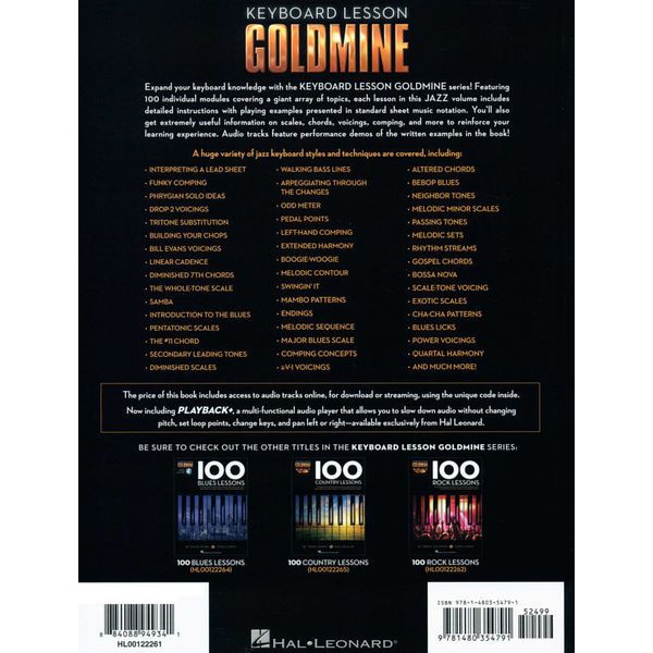 Hal Leonard Keyboard Lesson 100 Jazz