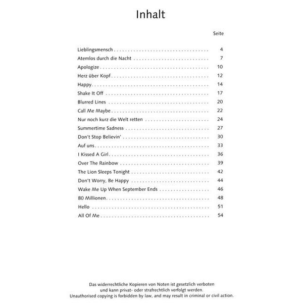 Schott Die Schönsten Popsongs Best Of