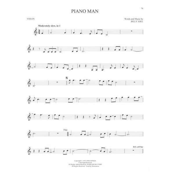 Hal Leonard 101 Popular Songs Violin