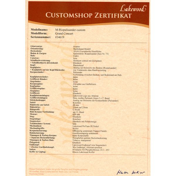 Lakewood M-Brazilian Rosewood II Custom