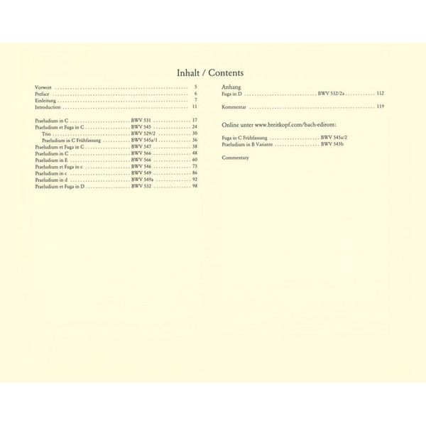 Breitkopf & Hrtel Bach Smtliche Orgelwerke 1