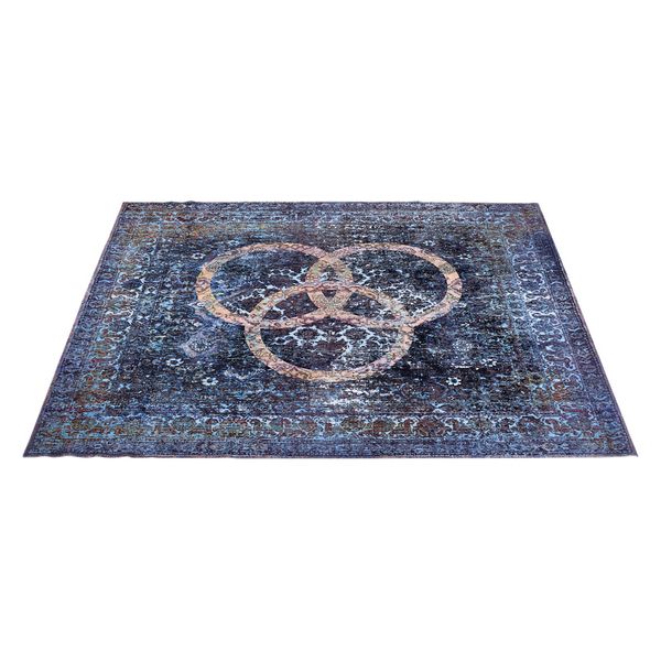 Drum N Base Vintage Drum Rug Blue