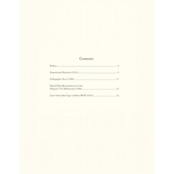 Edition Peters Cage 4'33''