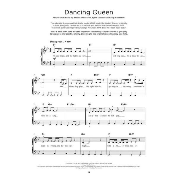 Hal Leonard Really Easy Piano Abba