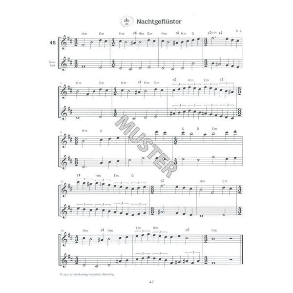 Holzschuh Verlag Schule for Altblockflöte 2 +DL