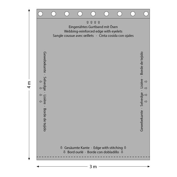 Stairville Euro Curtain 320g/m 3.0x4.0m
