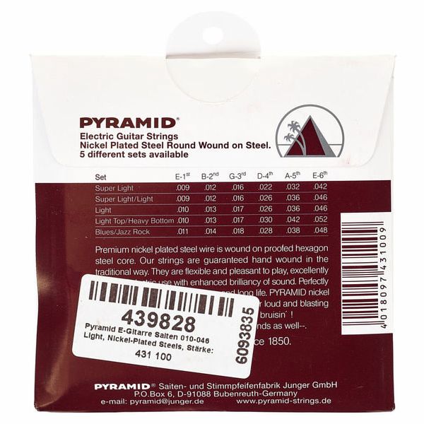 Pyramid Electric Strings 010-046 Light