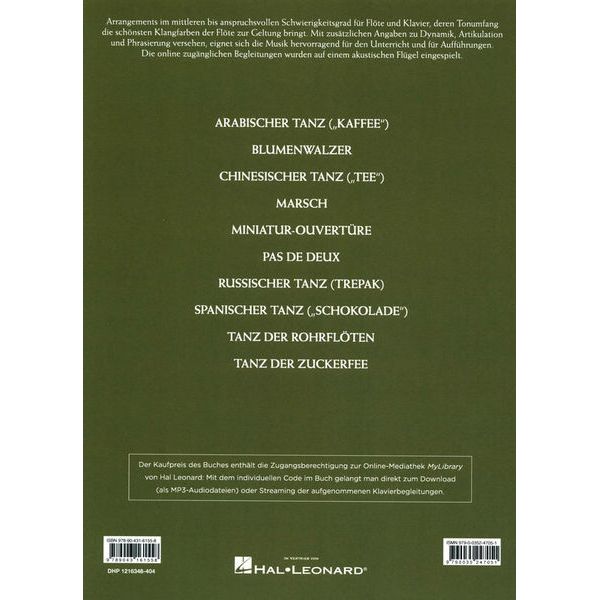 Hal Leonard Tschaikowsky Nussknacker Flute