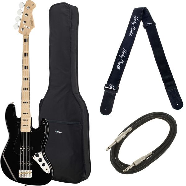 Harley Benton JB-75MN Black V. Series Bundle