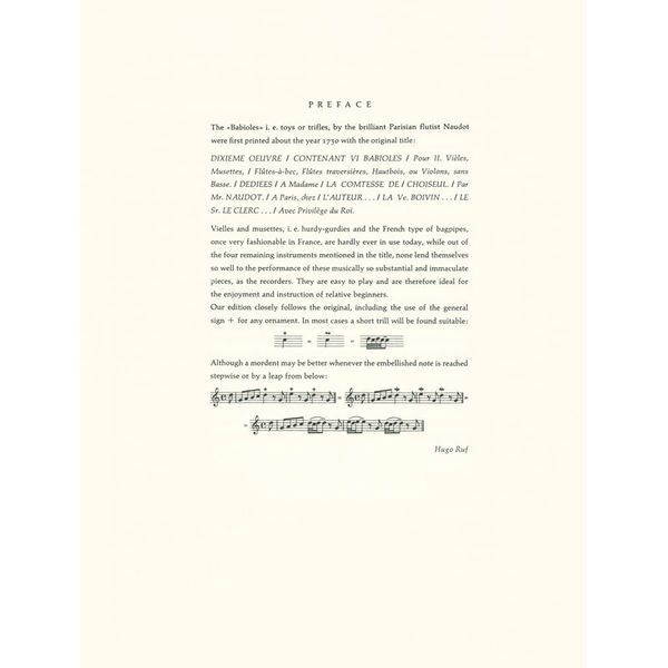 Schott Naudot Babioles op.10