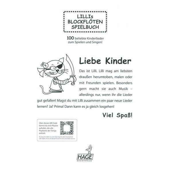 Hage Musikverlag Lillis Blockflöten Spielbuch
