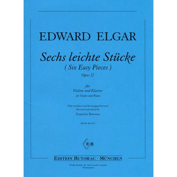 Edition Butorac Elgar 6 Leichte Stücke Violin