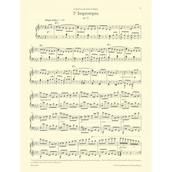 Brenreiter Fauré 5 Impromptus