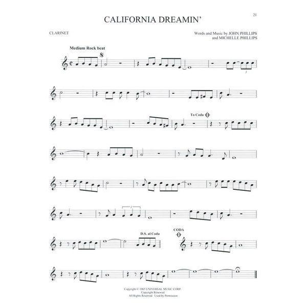 Hal Leonard 101 Popular Songs Clarinet