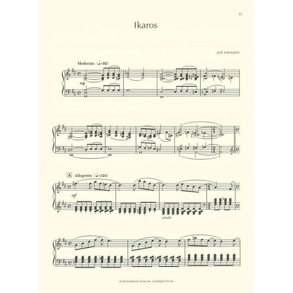 Zen-On Joe Hisaishi Best Of Piano