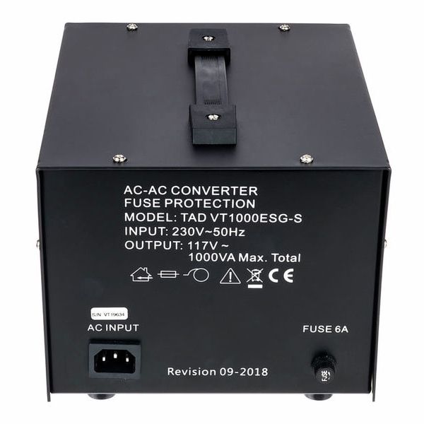 TAD Transformer 230/115V 1000VA