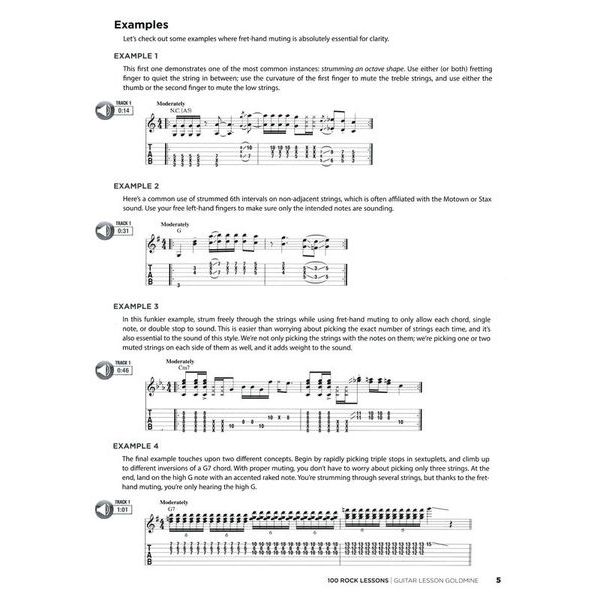 Hal Leonard 100 Rock Lessons Guitar