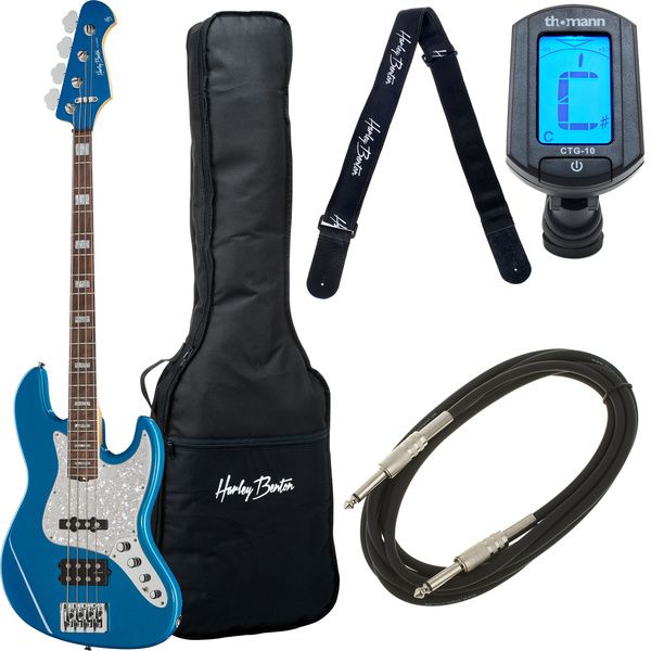Harley Benton Enhanced MJ-4EB Lake Bl Bundle