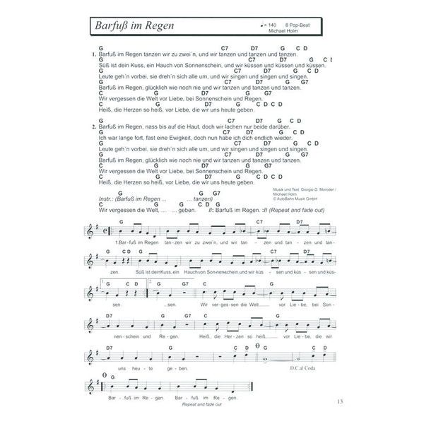 Musikverlag Hildner 140 deutsche Schlager 70/80