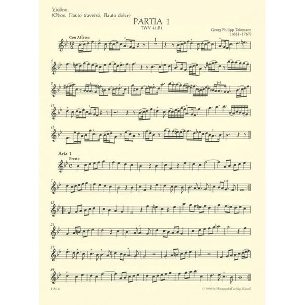 Brenreiter Telemann Kleine Kammermusik