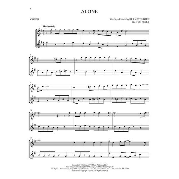 Hal Leonard Pop Classics For Two Violins