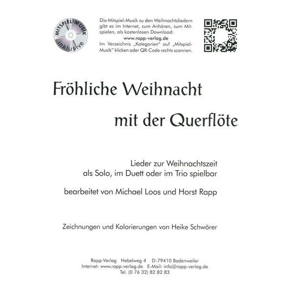 Horst Rapp Verlag Fröhliche Weihnacht Flute