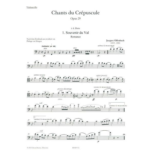 Edition Butorac Offenbach Chants du Crépuscule