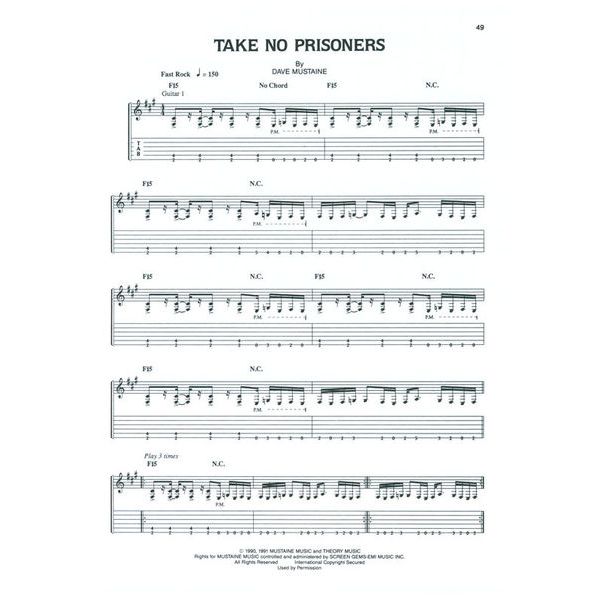 Hal Leonard Megadeth Rust In Peace