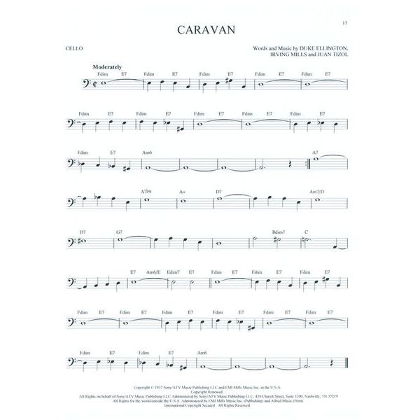 Hal Leonard 101 Jazz Songs for Cello