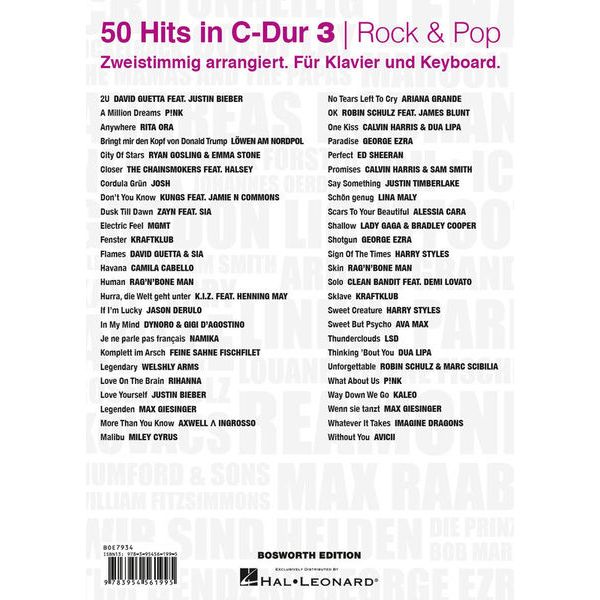 Bosworth 50 Hits in C-Dur Rock & Pop 3