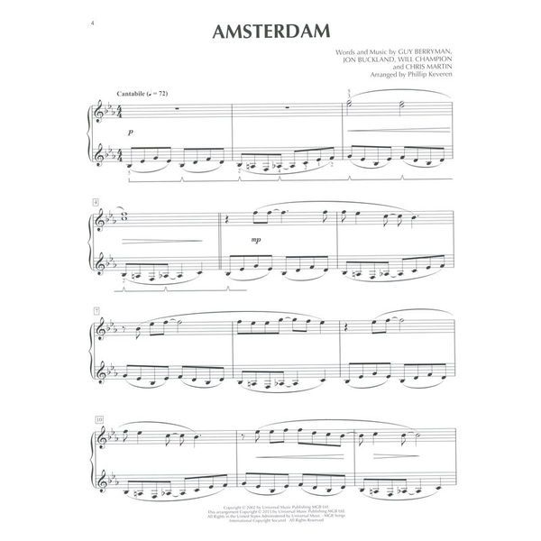 Hal Leonard Coldplay For Classical Piano