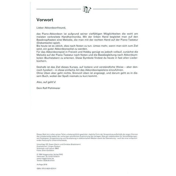 Voggenreiter Akkordeon-Express-Kurs