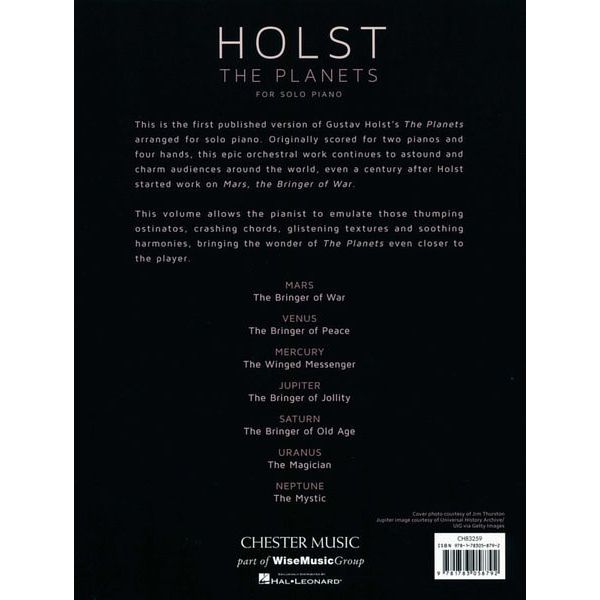Chester Music Holst The Planets