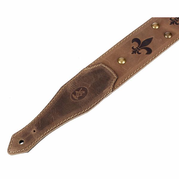 Minotaur Fleur de Lis Guitar Strap Sage
