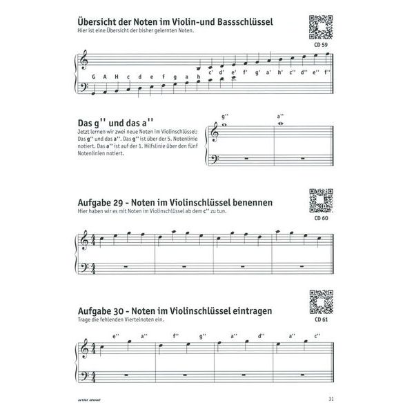 Artist Ahead Musikverlag Mein erstes Notentraining
