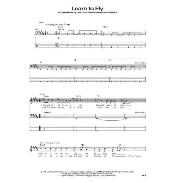 Hal Leonard Bass Tab White Pages