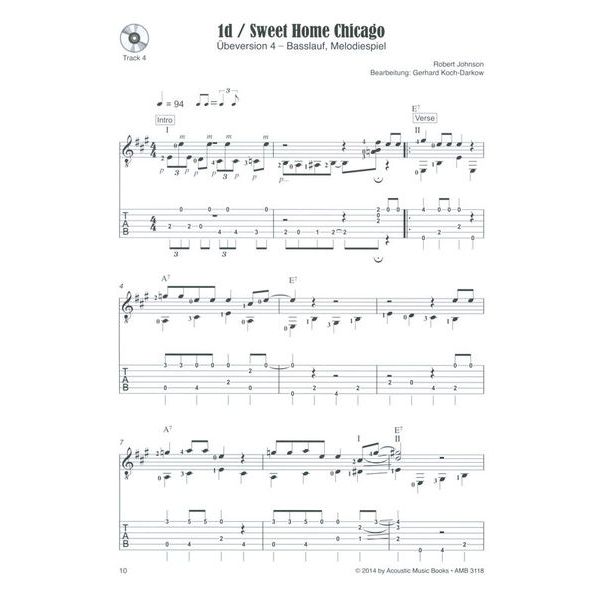 Acoustic Music Books Sweet Home Chicago