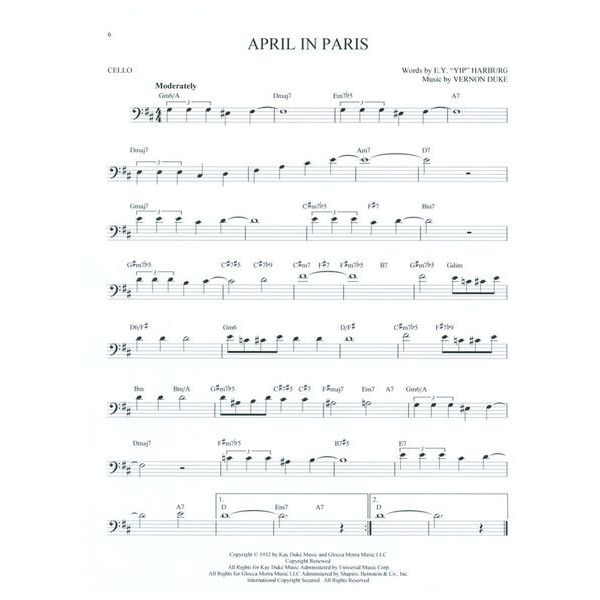 Hal Leonard 101 Jazz Songs for Cello