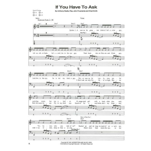 Hal Leonard Red Hot Chili Blood Bass