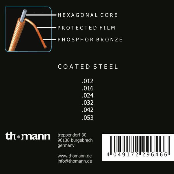 Harley Benton Coated Phosphor 012 Anti Rust