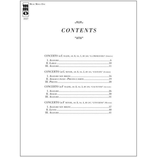 Music Minus One Vivaldi Vier Jahreszeiten VL