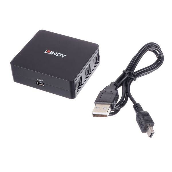 Lindy 3 Port TosLink Splitter