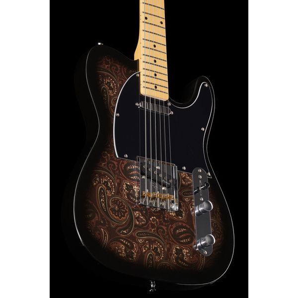 Harley Benton TE-70 Black Paisley w/Bag