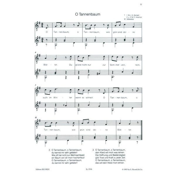 Ricordi Spielsachen Gitarre Weihnacht