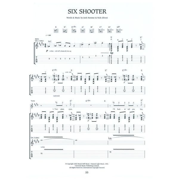 Wise Publications Queens Of The Stone Age Deaf