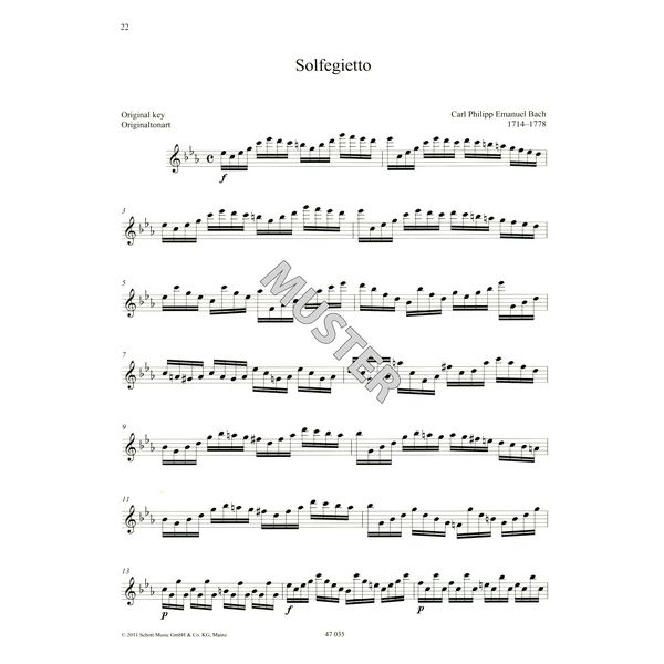 Schott Bach for Alt-Blockflöte